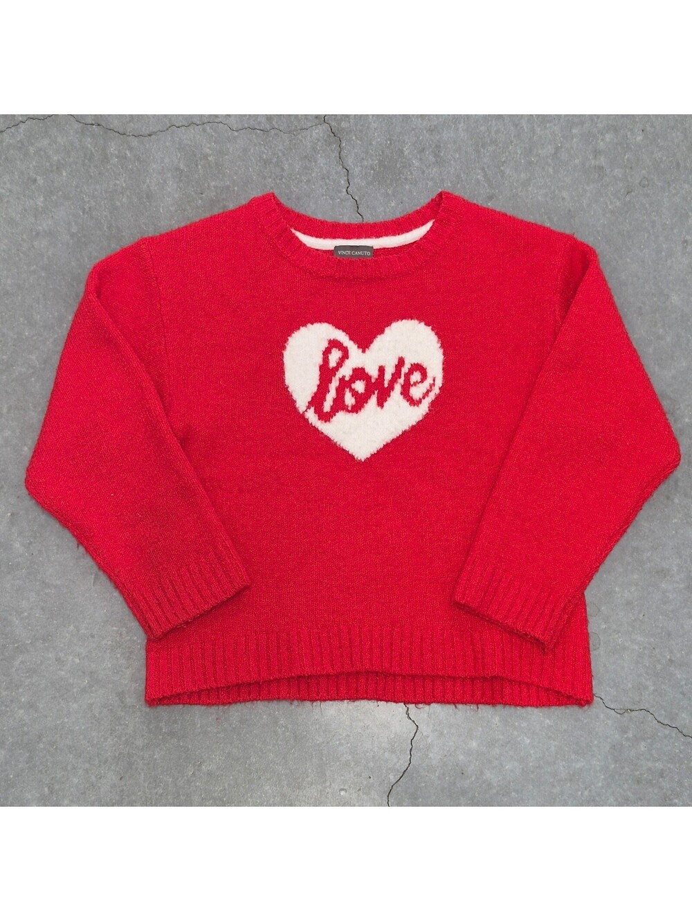 Vince Camuto Red Heart Sweater